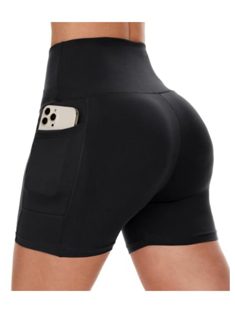 Women's High Waisted Biker Shorts with Pockets 5" Tummy Control Gym Yoga